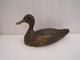 N2 Ancien Leurre Canard Appelant De Chasse En Bois Sculpt&eacute; Peint Art Populaire