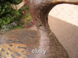N2 Ancien leurre canard appelant de chasse en bois sculpté peint art populaire