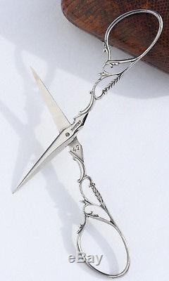 NOGENT rare ciseaux ancien broderie scissors antique Nécessaire couture brodeuse