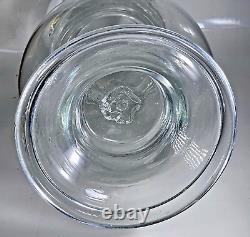 NORMANDIE ANCIEN BROC de TOILETTE CRUCHE à PIED CLOCHE en VERRE SOUFFLÉ XVIIIème