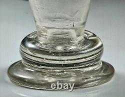 NORMANDIE ANCIEN PETIT GOBELET à ALCOOL en VERRE SOUFFLÉ GRAVÉ ROSÉ XVIIIème