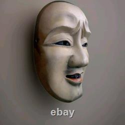Noh Masque Théâtre antique Période 1930 /1940 En Bois Sculpté Et Laqué