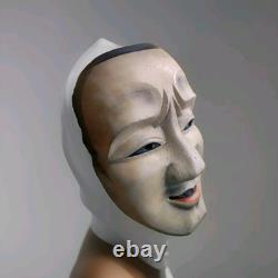 Noh Masque Théâtre antique Période 1930 /1940 En Bois Sculpté Et Laqué