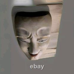 Noh Masque Théâtre antique Période 1930 /1940 En Bois Sculpté Et Laqué