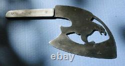 OUTIL ANCIEN COUPERET HACHOIR ZOOMORPHE OLD BUTCHER KNIFE fox AXE TOOL