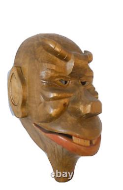 Objet D'art Populaire/masque Bois Sculpte/art Deco/satyre/pan/africaniste