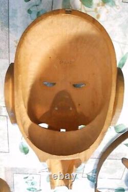 Objet D'art Populaire/masque Bois Sculpte/art Deco/satyre/pan/africaniste