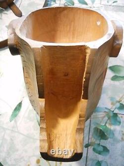 Objet D'art Populaire/masque Bois Sculpte/art Deco/satyre/pan/africaniste