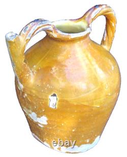 Orjol, Jarre À Eau, Terre Cuite Vernissée Languedoc, Anses Torsadées, Albi