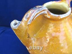 Orjol, Jarre À Eau, Terre Cuite Vernissée Languedoc, Anses Torsadées, Albi