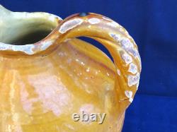 Orjol, Jarre À Eau, Terre Cuite Vernissée Languedoc, Anses Torsadées, Albi