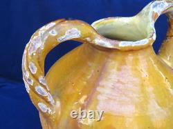 Orjol, Jarre À Eau, Terre Cuite Vernissée Languedoc, Anses Torsadées, Albi