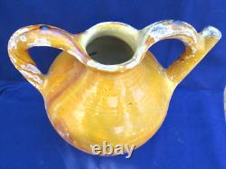 Orjol, Jarre À Eau, Terre Cuite Vernissée Languedoc, Anses Torsadées, Albi