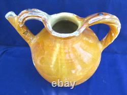 Orjol, Jarre À Eau, Terre Cuite Vernissée Languedoc, Anses Torsadées, Albi