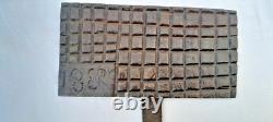 Outil Ancien GAUFRIER FER OU MOULE A HOSTIES OUBLIES MARIAGE 1836