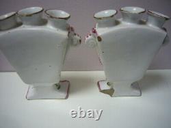 PAIRE DE TULIPIERS EN FAIENCE DES ISLETTES XIXème DECOR OEILLET