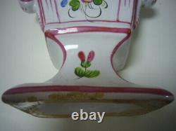 PAIRE DE TULIPIERS EN FAIENCE DES ISLETTES XIXème DECOR OEILLET