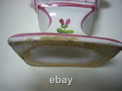 PAIRE DE TULIPIERS EN FAIENCE DES ISLETTES XIXème DECOR OEILLET