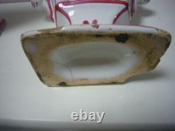 PAIRE DE TULIPIERS EN FAIENCE DES ISLETTES XIXème DECOR OEILLET