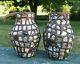 Pique Assiette, 2 Jolis Vases Pique Assiette, Céramique, Mosaique, Pic Assiette