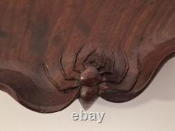 PLATEAU VIDE POCHE BOIS SCULPTE INDOCHINE/CHINE (GRENOUILLE LOTUS) Décoretout31