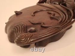 PLATEAU VIDE POCHE BOIS SCULPTE INDOCHINE/CHINE (GRENOUILLE LOTUS) Décoretout31