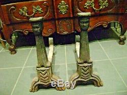 Paire De Chenets Gothique Anthropomorphes Haute époque XV em Siècle