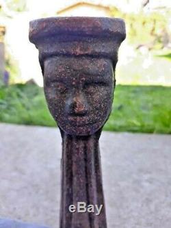 Paire De Chenets Gothique Anthropomorphes Haute époque XV em Siècle