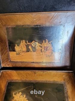 Paire De Panneaux En Marqueterie