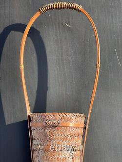 Panier tréssé Japon caquois pour flèches tribal objet de curiosité artisanat