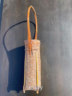 Panier tréssé Japon caquois pour flèches tribal objet de curiosité artisanat