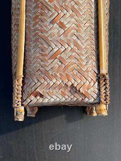 Panier tréssé Japon caquois pour flèches tribal objet de curiosité artisanat