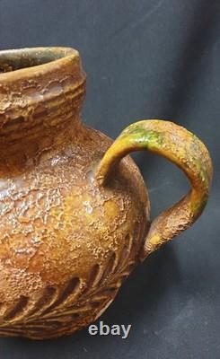 Pichet Ancien Gres Vernisse Rosenthal Netter Milieu XX Siecle Art Populaire 15cm