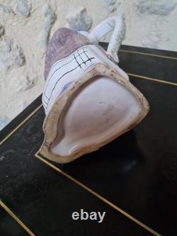 Pichet Jacquot anthropomorphe en céramique fin XIX eme