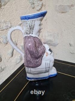 Pichet Jacquot anthropomorphe en céramique fin XIX eme