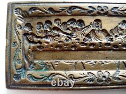 Plaque moule à Ostie XVIIe siècle Bronze La Scène Objet religieux
