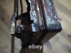 Plateau Bois Nacre Vietnamien Chinese Mother of Pearl Inlay Wooden Tea Tray 3