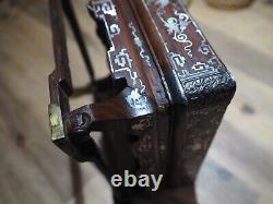 Plateau Bois Nacre Vietnamien Chinese Mother of Pearl Inlay Wooden Tea Tray 3