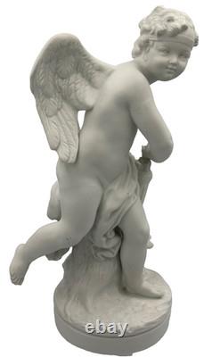 Porcelaine ancienne portrait cupidon Ailes carquois amour Sévres biscuit Boizot