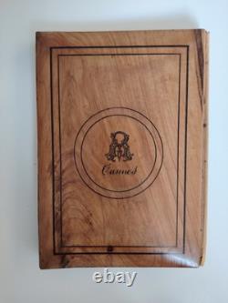 Porte document en bois d'olivier, Marqueterie, souvenir de Cannes