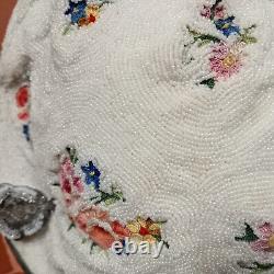 Porte monnaie, bourse perlée, aumonière XIXème