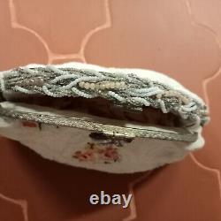 Porte monnaie, bourse perlée, aumonière XIXème