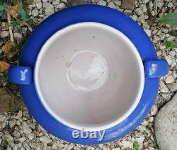 Pot à Confit à Glaçure Bleue Languedoc XIX ème Kitchenware Poterie