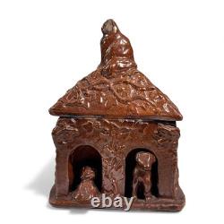 Pot à Tabac Grès de Beauvaisis 1860 Niche Chien Chat era Jules Ziegler Absynthe