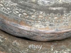 Pot couvert, cuivre étamé, art populaire ethnique, XIX debut XX, Moyen Orient