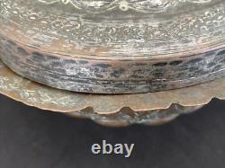 Pot couvert, cuivre étamé, art populaire ethnique, XIX debut XX, Moyen Orient