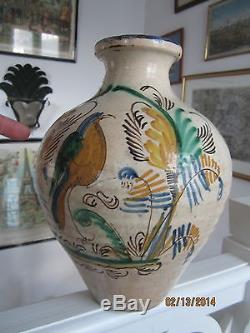 Poterie Ancienne Espagnol Datee 1870 Ano Espana Spanish Ceramic Ceramique Oiseau