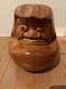 Poup&eacute;e Daruma Japonaise En Bois Sculpt&eacute; Objet D&eacute;coratif D'art Populaire