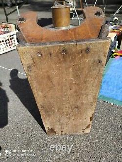 Presse a herbe herbier ancienne en bois et metal metier art populaire