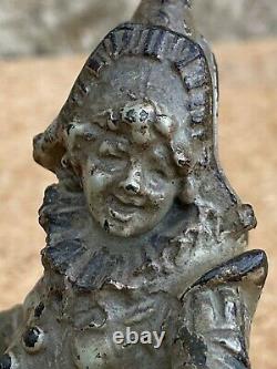 RARE 2 musiciens de rue / PLOMB DE NUREMBERG POLYCHROME / TRÈS ANCIENS